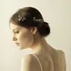 Haarklammern O844 exquisite Hochzeit Brautkamm Haarnadel -Kristalllegierung Daisy Blumen handgefertigt Frauen Festzug Kopfbewegung