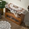 Table Mats INS French Retro Decorative Cushion Lace Embroidery Craft Mat Household Round Placemat Home Decoration