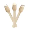 Disposable Dinnerware Eco-Friendly 16Cm Wooden Cutlery Forks Spoons Dessert Utensils Party Birthday Home Tableware Drop Delivery Gar Otjdb