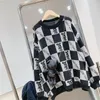 Swetery damskie Sweet Cool Contrast Color Bear Jacquard Knit Sweter Kobiety 2023 Spring Pullover Koreańska moda luźna dzianina