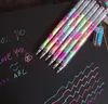 Highlighter Pen Rainbow Colored Gel Ink Penns Rollerball Point Pen For DIY Fotoalbum Black Paper Present Konstskrivning