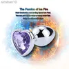 Anal Toys 3 Size Anal Plug Sex Toys Heart Stainless Steel Crystal Removable Butt Plug Stimulator Anal Prostate Massager Dildo Massager HKD230816