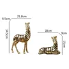 Dekorativa föremål Figurer Golden Zebra Craft Sculpture Harts Simulation Animal Statue Horse Figur Hemtillbehör 230816