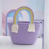 Abendtaschen Baumwollseile Handtasche Regenbogentasche Mode einfache frische süße Urlaub und Tourismuswebgeschenk 230816