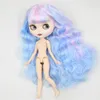 Dolls Icy DBS Blyth Doll Skin White Skin Body Dark Corpo Cabelo azul personalizado Rosa fosco fosco 16 BJD Toy Anime Girls 230816