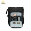 Accessoires de sacs d'appareil photo Jinnuolang High End Drone Sac à dos Durable Backpack de photographe imperméable extérieur avec couverture de pluie à grande capacité Mochila HKD230817