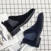 Buty Chelsea Buty Mężczyźni Niebieski Faux zamszowy Klasyczny biznes Fashion Casual Men Krótkie buty kostki zapatos de seguridad hombre 230816