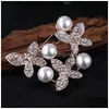 Spille spille gioielli di moda gioielli vintage oro pin austria cristalli imitazione perla bloccia accessori per la consegna calare dh4qm