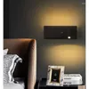 Lampada a parete Lampade di ricarica USB per comodino per camera da letto El Modern Sconce Lights Set Ruota Spotlight Spotlight Wireless Carica LED DECO