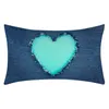 Couche d'oreiller Blue Couvre de coussin géométrique Polyester Sofa Cushion Nordic Home Decoration Case HKD230817