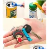 Openers 2In1 Pocket Key Chain Aluminum Alloy Beer Bottle Opener Claw Bar Small Beverage Keychain Ring 200Pcs Drop Delivery Home Garden Dhigc