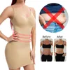 Damesjaberse vrouwen volledige lichaam shapewear camisole slips v nek slank shaper taille trainer korset buikbesturing slip voor onder jurken