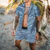 Men's Tracksuits Summer Men Hawaiian Sets