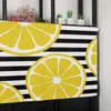 Curtain Fruit Yellow Lemon Stripes Short Curtains Kitchen Cafe Wine Cabinet Door Window Small Home Decor Drapes