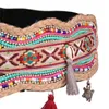 Riemen Boheemse elastische brede riem voor vrouwen turquoise kralen ontwerper etnische korset vrouwelijke jasjurk versierd gordel