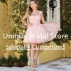 Party Dresses Exquisite Evening Cocktail Beautiful Appliques A-line Sweetheart Neck Shoulder Straps Open Back Short Prom Gown