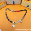 2023 Designer di lusso Cuban Link Catena Collana Titanio Catena Out Designer Collana per la collana da uomo Mens Colori misti