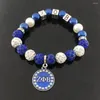 Strand Design Greek Letter Society ZPB Sorority pendente