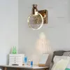 Lampada da parete Modern Crystal Light Luxury Metal El Restaurant Bar Cafe Cafe Vanity Mirror Manotte Oro Silver LED SCONCE