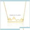 Hangende kettingen ketting minimalistische top sneeuwwandelende outdoor reis sieraden bergen klimmende geschenken goldsier ketens 1xrei 2kv5s dro dha4v