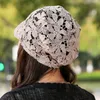 Berets Ladies Spitze Frühling und Sommer dünne Weichhackmappen Spitze Ausländische Stapelhüte Mützen Schals Kopftuch Kopfkappen 230817