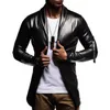 Men's Jackets Night Club Leather Jacket Men Fashion Slim Fit Motorcycle Leather Jacket Golden/Silver Blazer Jacket Male PU Coat 230816