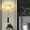 Muurlamp Chinese stijl Alle koper goud woonkamer achtergrond Aisle glazuur kleur creatief ontwerp