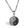 Chains Boniskiss Stainless Steel Taichi Yin Yang Paired Pendant Couple Necklaces For Lovers Friends Women Men Gossip Jewelry Gift