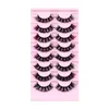 Thick Natural Fluffy Colored Fake Eyelashes Wispy Soft Handmade Reusable Multilayer Colorful Mink Lashes Extensions Mixed 8 Colors Lashes