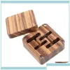 Jewelry Pouches Bags Packaging Display Jewelryhigh Quality Men Suit Wooden Cufflink Gift Box Wood Keepsake Storage Pouches Drop Deliv Dh4To