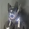 Partymasken 27 Models Pfeife Dreadlocks Cyberpunk Mask Cosplay Shinobi Special Forces Samurai Triangle Project El mit LED Light 230816