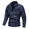 Men's Jackets 5 Colors Trend Men's Leather Jacket PU Leather Jackets European and American Warm Plush Coats PUBG Motorcycle Jacket 230816