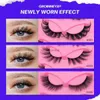 Fałszywe rzęsy kroinneya 5 pary Cat Eye 3D Mink rzęsy Krótkie puszyste rzęsy skrzydlone końce Eye Wydłużone fałszywe rzęsy rzęsy przedłużenie HKD230817