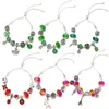Strand Green Clover Jewelry Sweet Glass Diy Beads Original Armband för Girls Red Heart Shaped Accessories Gift