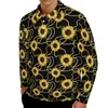 Men's Polos Sunflower Stylish Casual T-Shirts Man Gold Chain Print Long Sleeve Polo Shirt Collar Novelty Spring Pattern Plus Size