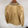 デザイナーベビー服Khaki Lapel Jacket高品質の長袖の子供コートサイズ100-160 cm刺繍文化キッズコート6月25日