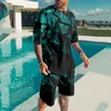 Tute da uomo est Abiti oversize Tshirt vintage Pantaloncini Set Tuta da uomo Summer Ghost Face 3D stampato Abiti da uomo Casual 230817