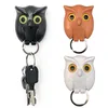 Hooks Rails 1 PCS Owl Night Wall Magnetic Key Holder Magnets Hold Keychain Hanger Hook Hanging kommer att öppna Eyes Home Decoration 230816