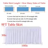 Table Skirt Pleated For Rectangle 9 Ft Ruffle Tutu Cloth Wedding Baby Shower Birthday Party Banquet