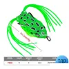 BAITS LURS 1 PCS Nouveau style 4.45cm5g Frog Lere Bât de tube mou pêche en plastique avec crochets Top Water Ray Artificiel 3D Eyes Drop Dev Dhtkw