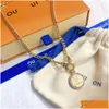 Pendant Necklaces Luxury Brand Necklace Fashion Gold Plated Designer Jewelry Long Chain Design Gift For Women Selected Quality Chris Dhvis