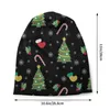 Boinas chapéu de Natal Treça fina para homens Momen Skullies Beanies Ski Cotton Cotton Bonnet Hats