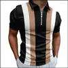 Polos da uomo Polo Shirt uomini Summer Strings Short Streaks Tops Tops Tops Unisex Lavor Zipper Fashion Male Abiti maschi