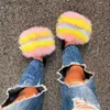 Tofflor Saucy Girl Summer Flat Slippers Big Fur Lovely Sandals Women Black Fur Slides Billiga bilder Nya ankomst Garden Clogs Shoes T230817