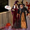 Other Event Party Supplies Halloween Decoration Witch Glowing Sound Toys Voice Control Props Electric Hanging Ghost Horror Arrangement 230816