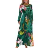 Casual Dresses Faux Cheetah Skin Dress Animal Leopard Print Design Elegant Maxi High Waist Long Sleeve Stylish Beach