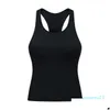 Yoga-Outfit Racerback Tanktop LU-191 Snug Fit ärmellose Hemd gebürstete Frauen Sportarten mit gepolsterten BH-Drop-Lieferung im Freien