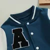 JACKETS KIDS Baseball Vestes pour garçons Girls Baby Sweetwear Lettre de lettres Modèle à manches longues Mabillement avant Chanting Farm