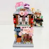 Blocks Mini Noodle Shop House Building Blocks Matcha Store City Street View Arquitetura de estilo japonês B Toys Presentes para crianças R230817