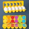 Sportleksaker montessori baby lärande barn form matchande sorterare pussel spel färg ägg utbildningen för 36 år gammal 230816
